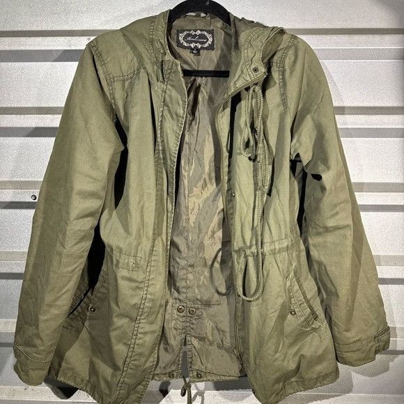 Other Ambiance Olive Green Women's Parka Jacket Sz Large Size L / US 10 / IT 46 - 1 Thumbnail