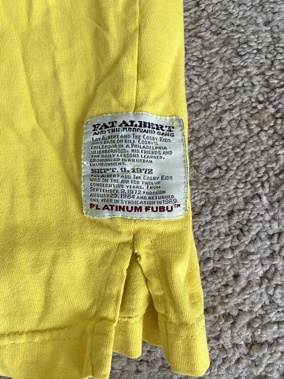 Fubu Fat Albert & Junkyard Gang - Yellow Shirt. Medium Size US M / EU 48-50 / 2 - 2 Thumbnail