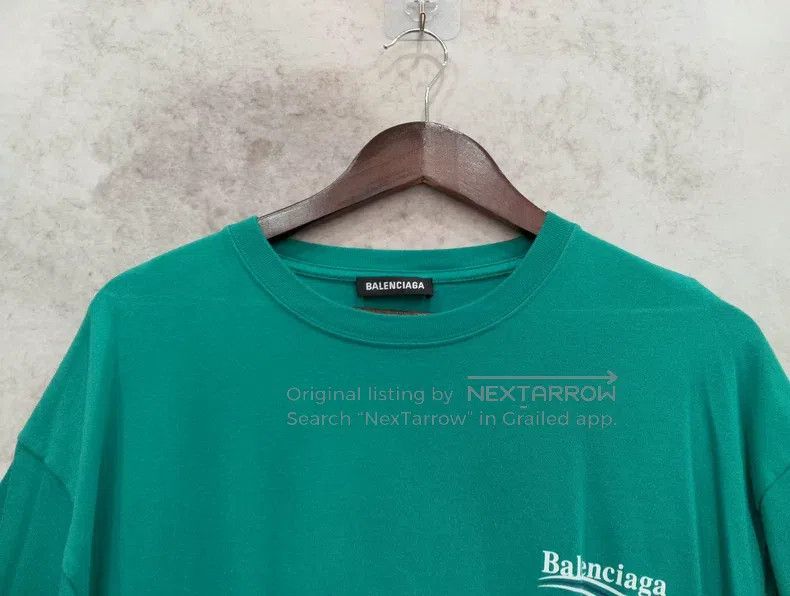 Balenciaga Balenciaga Blue Destroyed Coke Short Sleeve Size US L / EU 52-54 / 3 - 3 Thumbnail
