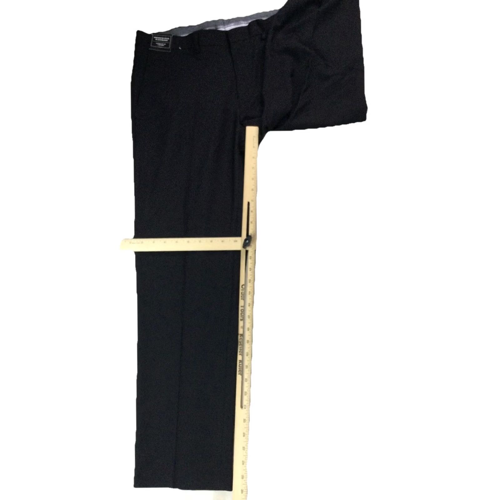 Haggar Haggar Men’s Black Premium Flex Waistband Dress Pants 36x30 Size 36 Black Polyester Straight Leg Formal Business Mens Pants Size US 36 / EU 52 - 4 Thumbnail