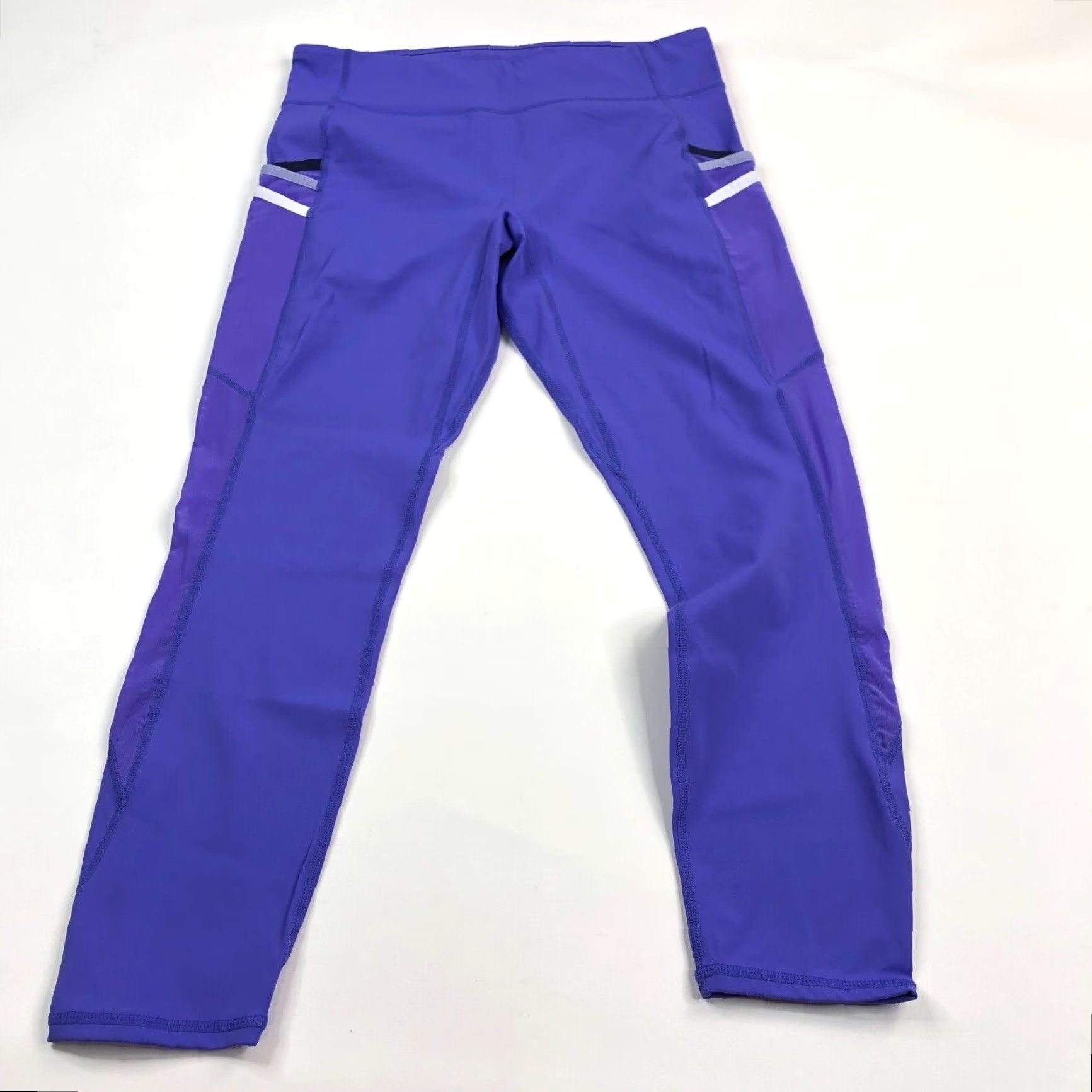 Fabletics Fabletics Leggings LOT OF 2 Purple Blue Small Med High Waisted Ankle 24 in Inseam Womens Activewear Athleisure Size 29" - 3 Thumbnail