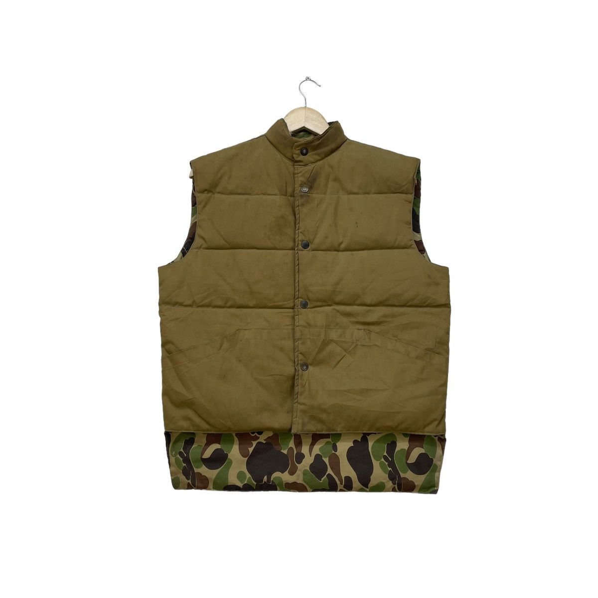 Vintage Japanese Brand Cabelas Reversible Camo Puffer Vest Jacket Size US M / EU 48-50 / 2 - 3 Thumbnail