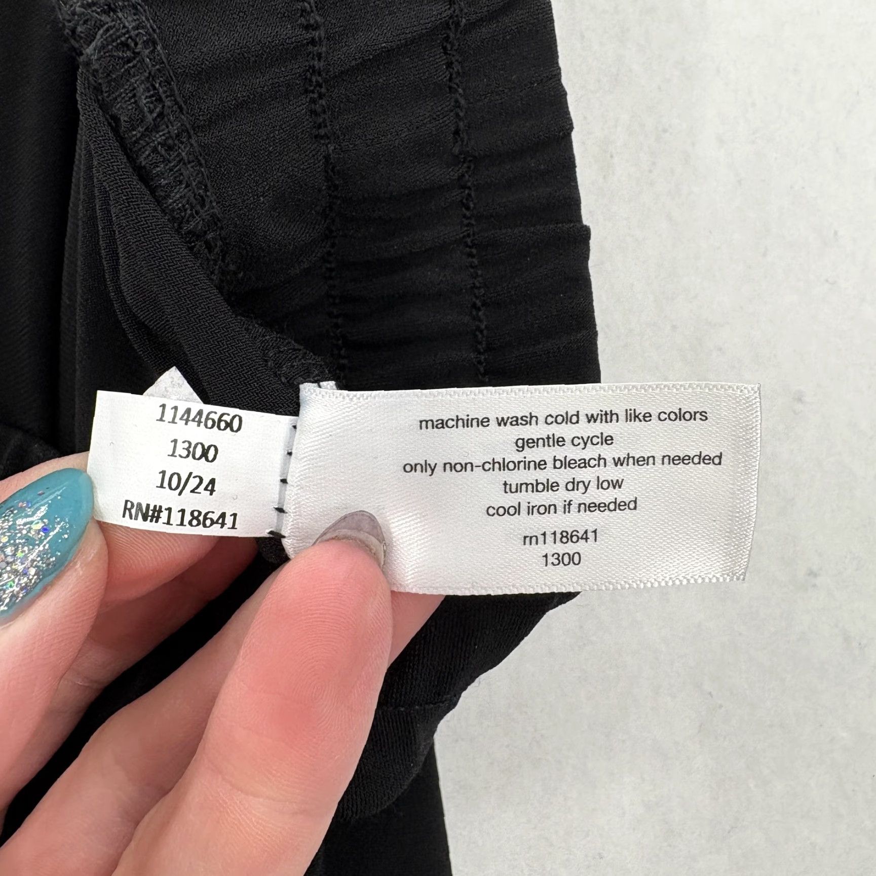 Vintage Lane Bryant Matte Jersey Straight Pants Womens 22/24 Short Black Stretch Career Size XXL / US 16-18 / IT 52-54 - 7 Thumbnail
