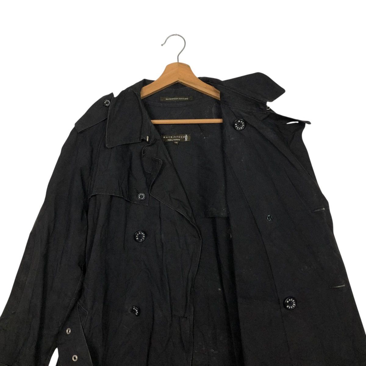 Mackintosh 🔥VINTAGE LONG JACKET WAX DESIGN RICH BLACK MACKINTOSH Size US M / EU 48-50 / 2 - 13 Thumbnail