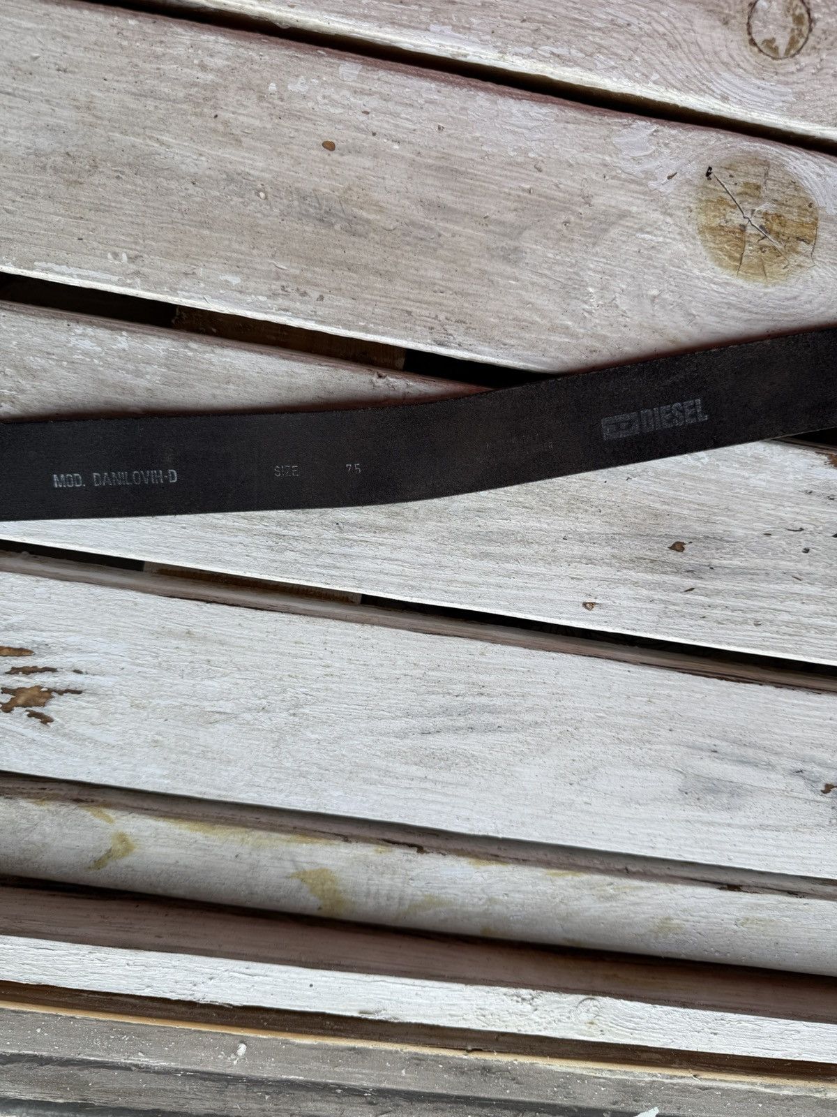 Diesel × Japanese Brand × Vintage Cowboy 90s Diesel Leather Black Belt Made In Italy Size ONE SIZE - 8 Thumbnail
