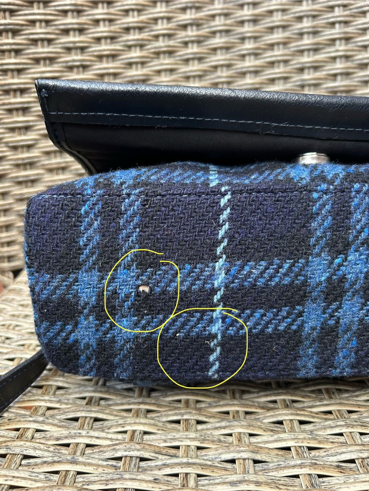 Burberry Burberry London Blue Nova Check Tweed Leather Crossbody Bag Size ONE SIZE - 14 Thumbnail
