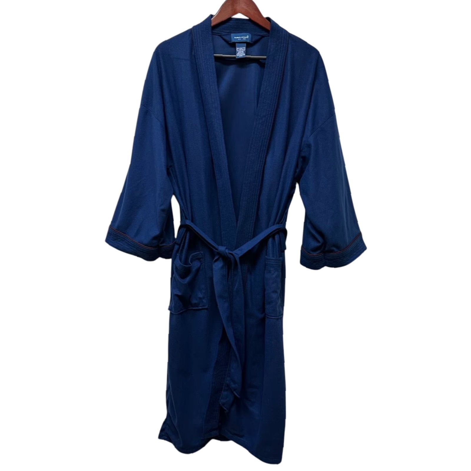 Vintage VINTAGE Towncraft Blue Smoking Lounge Robe House Coat One Size Made in USA Size US L / EU 52-54 / 3 - 2 Thumbnail
