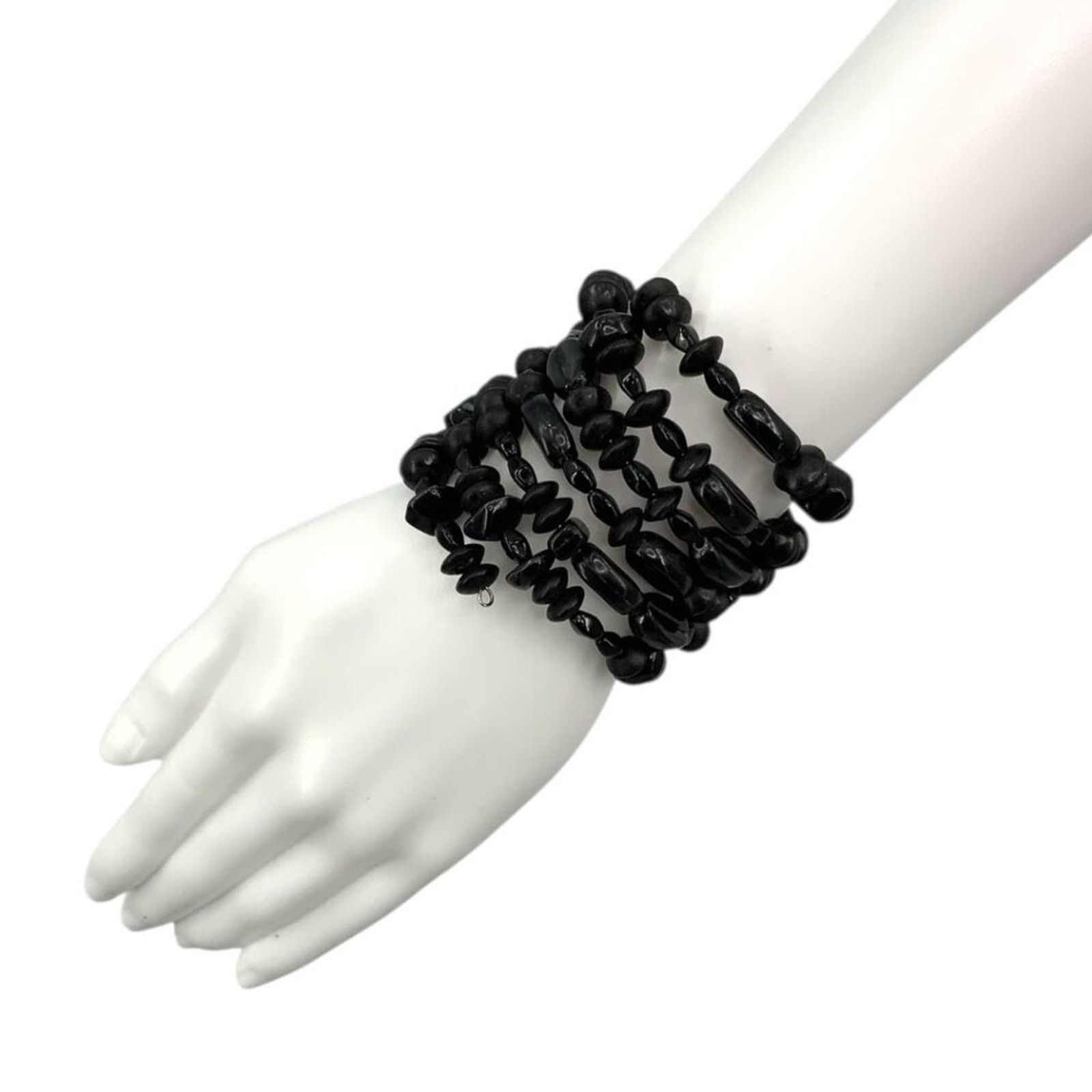 Other Black Beaded Long Wrap Bracelet Size ONE SIZE - 1 Thumbnail