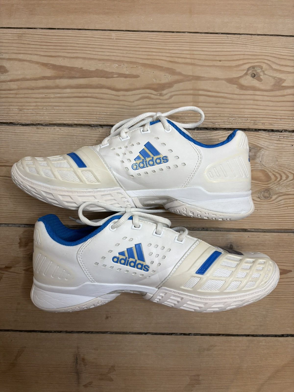 Adidas Adidas Barricade IV “Speedcut” White / Blue (EU 40) Size US 7.5 / EU 40-41 - 1 Thumbnail