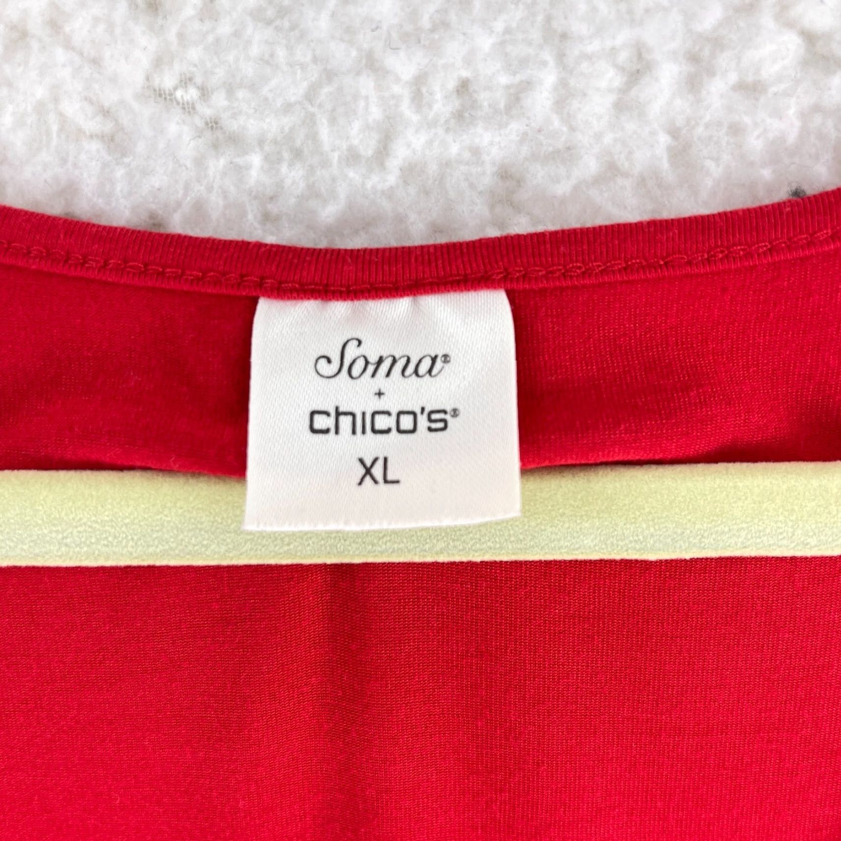 Vintage Soma Shirt Women XL Red Long Sleeve Stretch Casual Pullover Size XL / US 12-14 / IT 48-50 - 6 Thumbnail