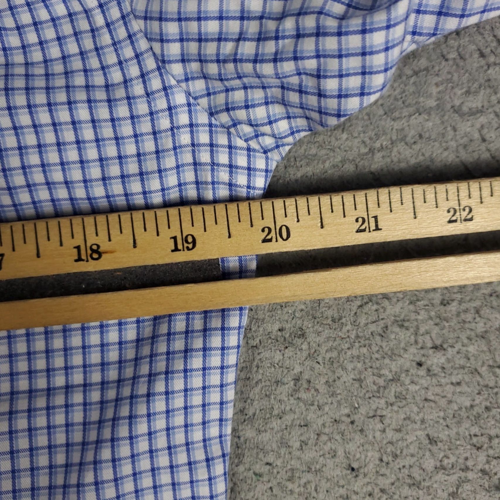 Ralph Lauren Ralph Lauren Shirt Mens Dress Button-Down Long Sleeve Blue Check 14.5 Non-Iron Pockets Size 40R - 6 Thumbnail