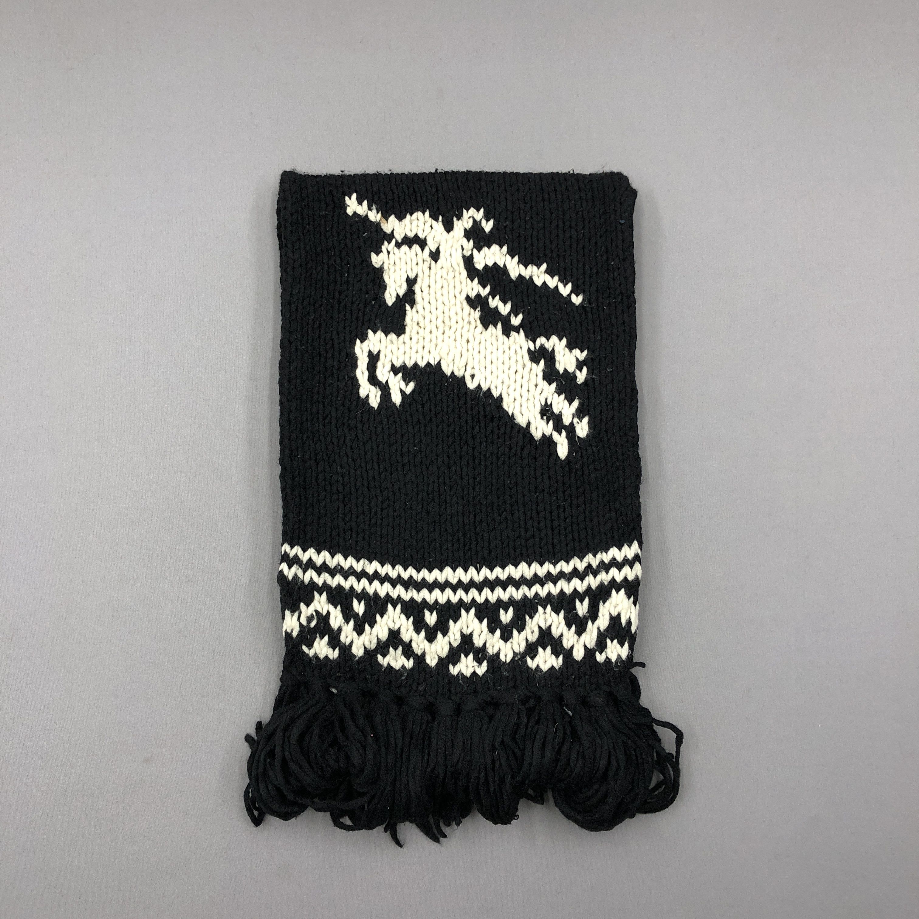 Burberry × Vintage Vintage Burberry Scarf Ribbed Knit Fringe Wool Scarves Size ONE SIZE - 2 Thumbnail