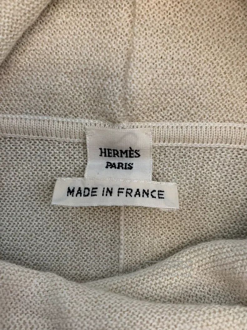 Hermes Hermes Silk feather printed logo spliced wool women's knit Size XXS / US 00 / IT 34 - 4 Thumbnail