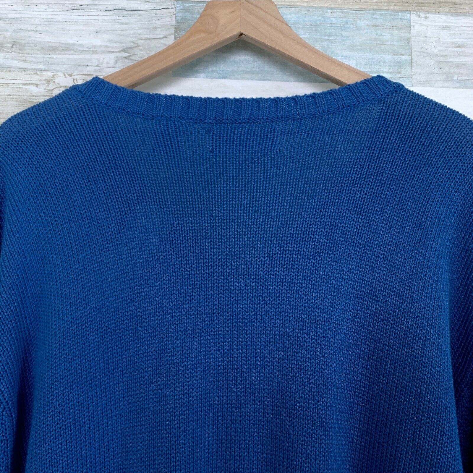 Chaps Chaps Ribbed V Neck Sweater Blue Cotton Knit Mens Size XXL Size US XXL / EU 58 / 5 - 7 Thumbnail