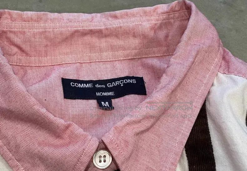 Comme des Garcons Comme Des Garcons Pink and Brown Color Block Shirt Size US M / EU 48-50 / 2 - 4 Thumbnail