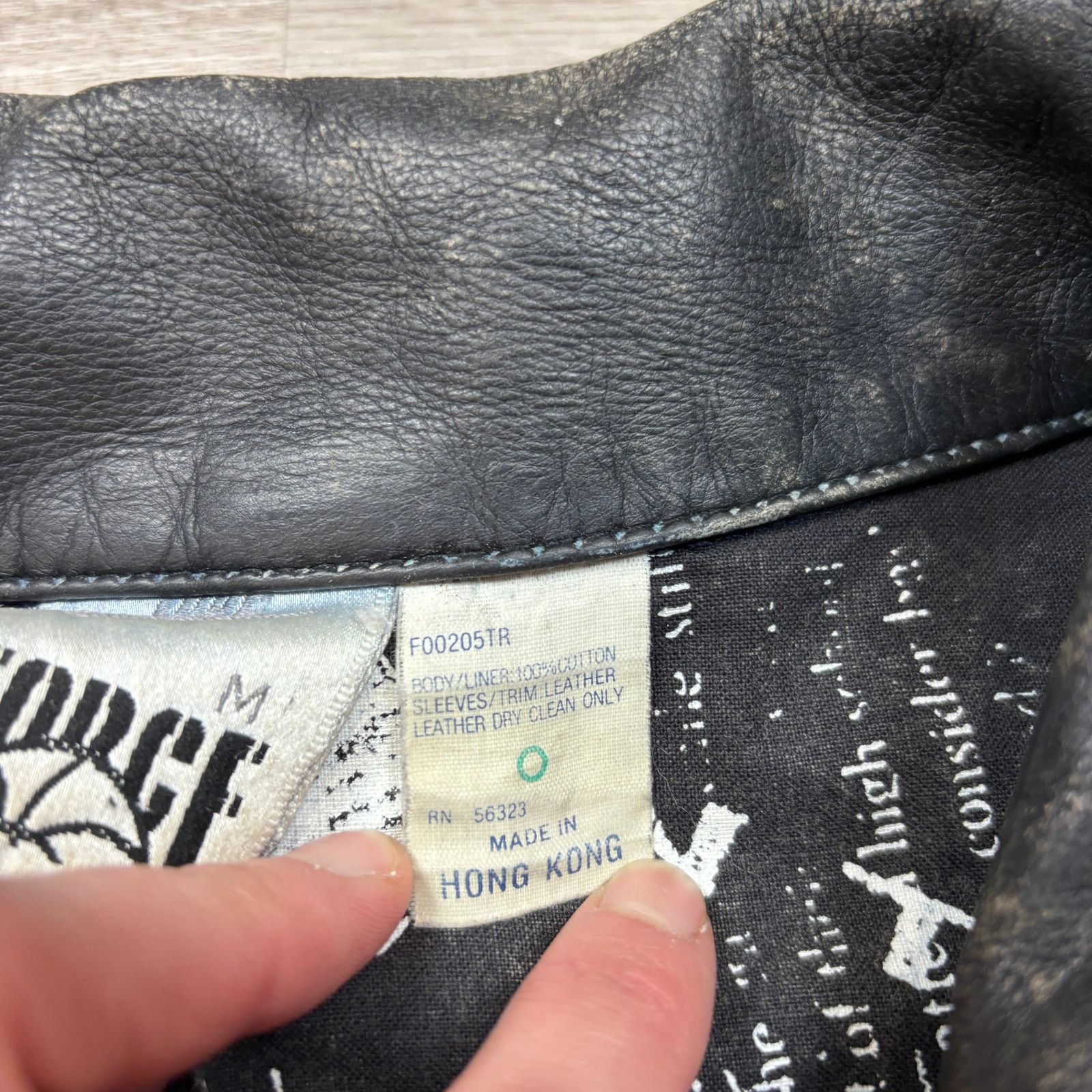 Nike × Vintage VTG 80s 90s Nike Force Denim Leather Bomber Jacket Men's M Size US M / EU 48-50 / 2 - 7 Thumbnail