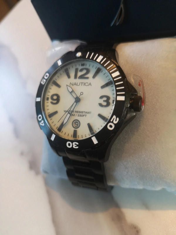 Nautica Nautical cream dial black bracelet mens watch Size ONE SIZE - 3 Thumbnail