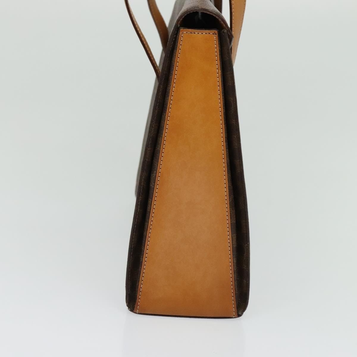 Celine CELINE Macadam Canvas Hand Bag Pvc Leather Brown Gold Size ONE SIZE - 4 Thumbnail