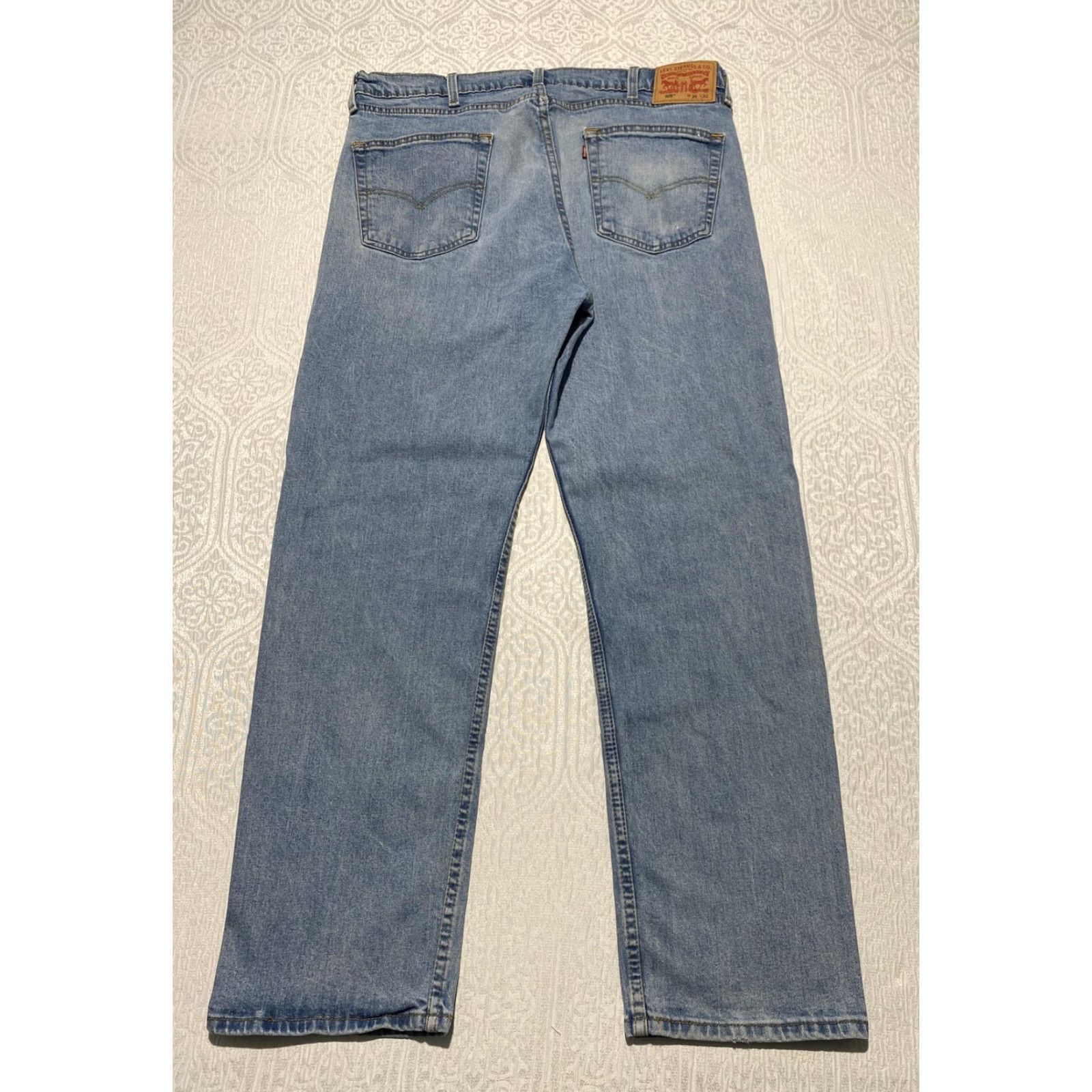 Levi's Levi's Jeans Mens 38x32 Light Wash Blue Straight Leg Denim 5-Pocket Zip Fly Size US 38 / EU 54 - 2 Thumbnail