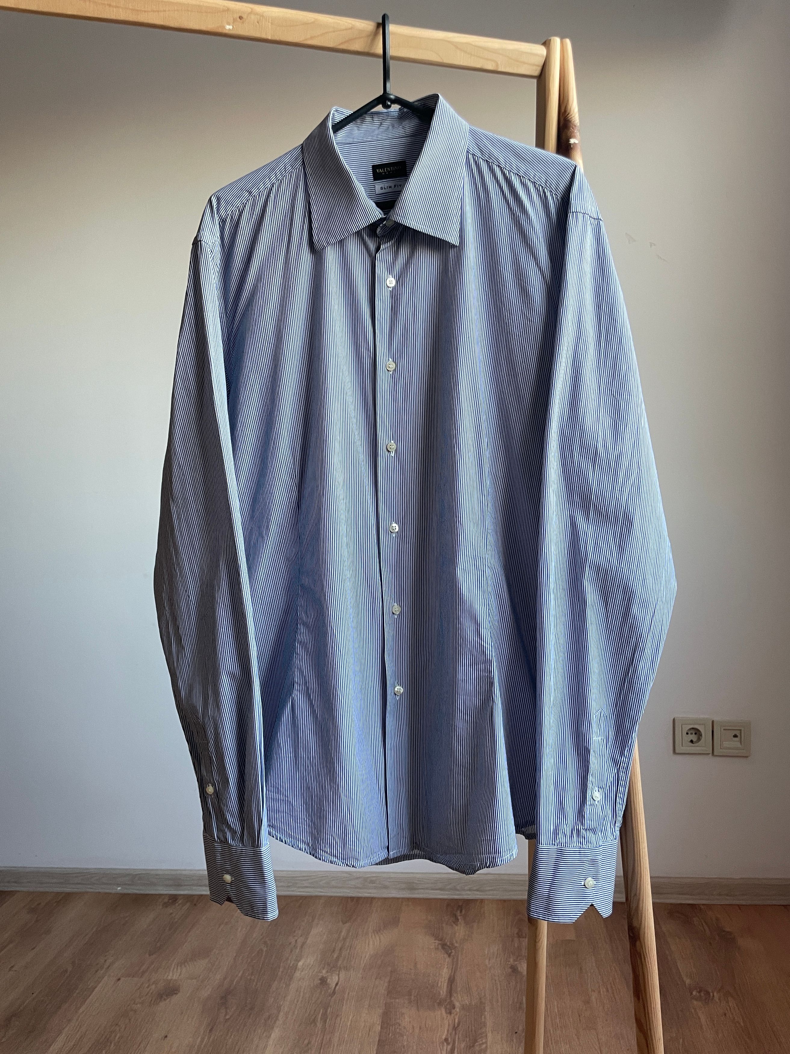 Valentino Valentino Roma Slim Fit Striped Dress Shirt Size 45 Size 44R - 1 Thumbnail
