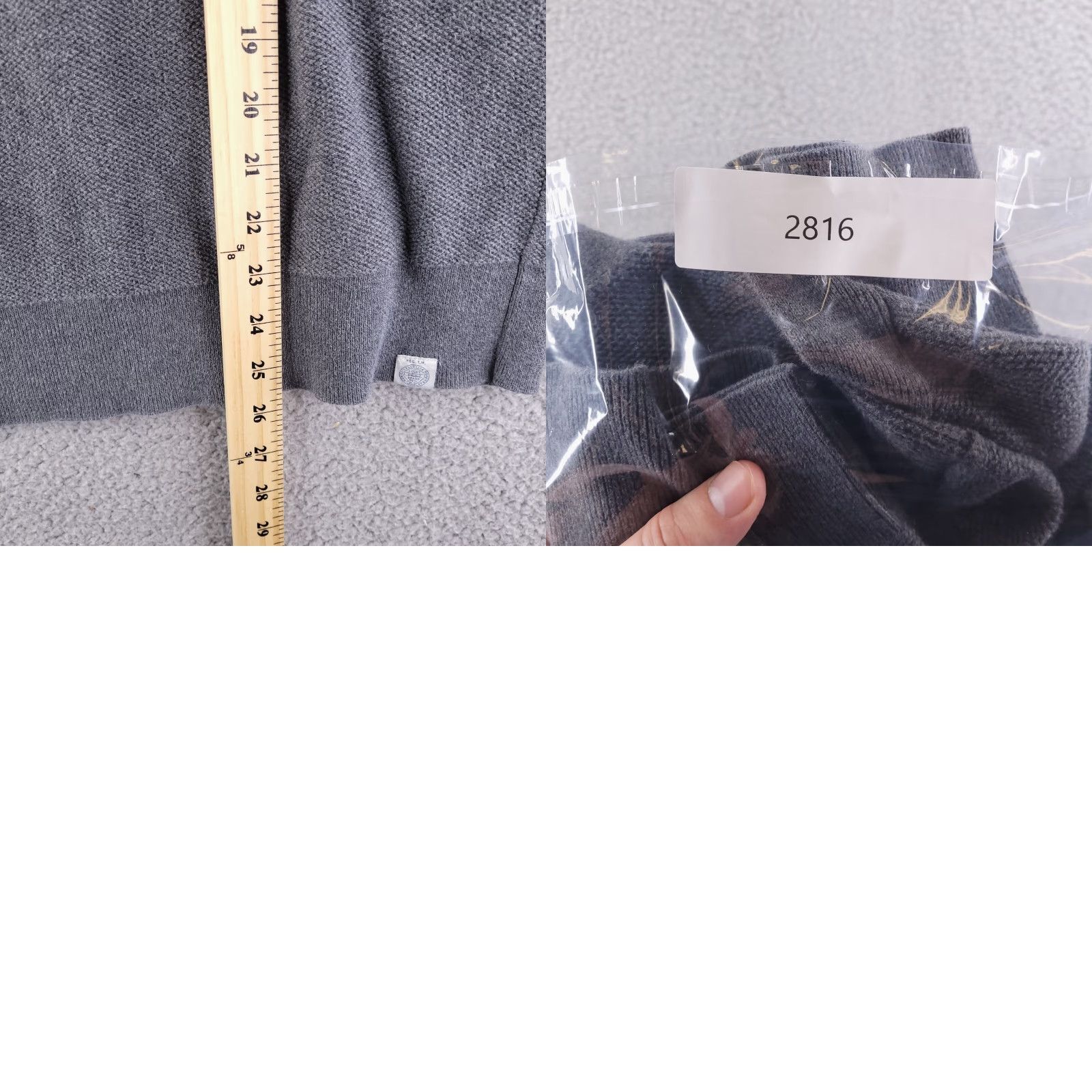 Lucky Brand Lucky Brand Sweater Mens Small Gray Knit V Neck Slim Fit Size US S / EU 44-46 / 1 - 8 Thumbnail