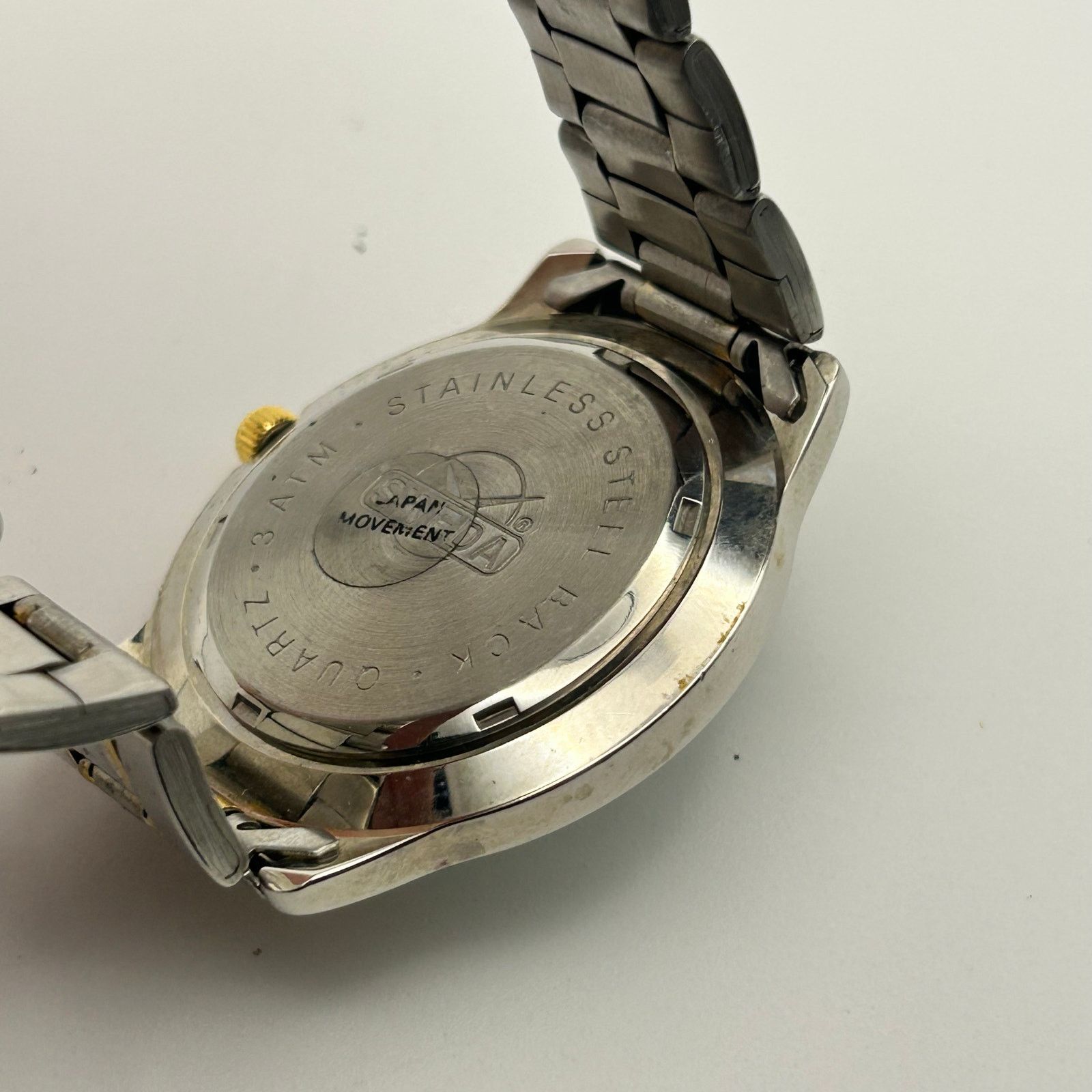 Other Sweda Silver Gold Stainless Steel Watch Working New Battery Size ONE SIZE - 6 Thumbnail