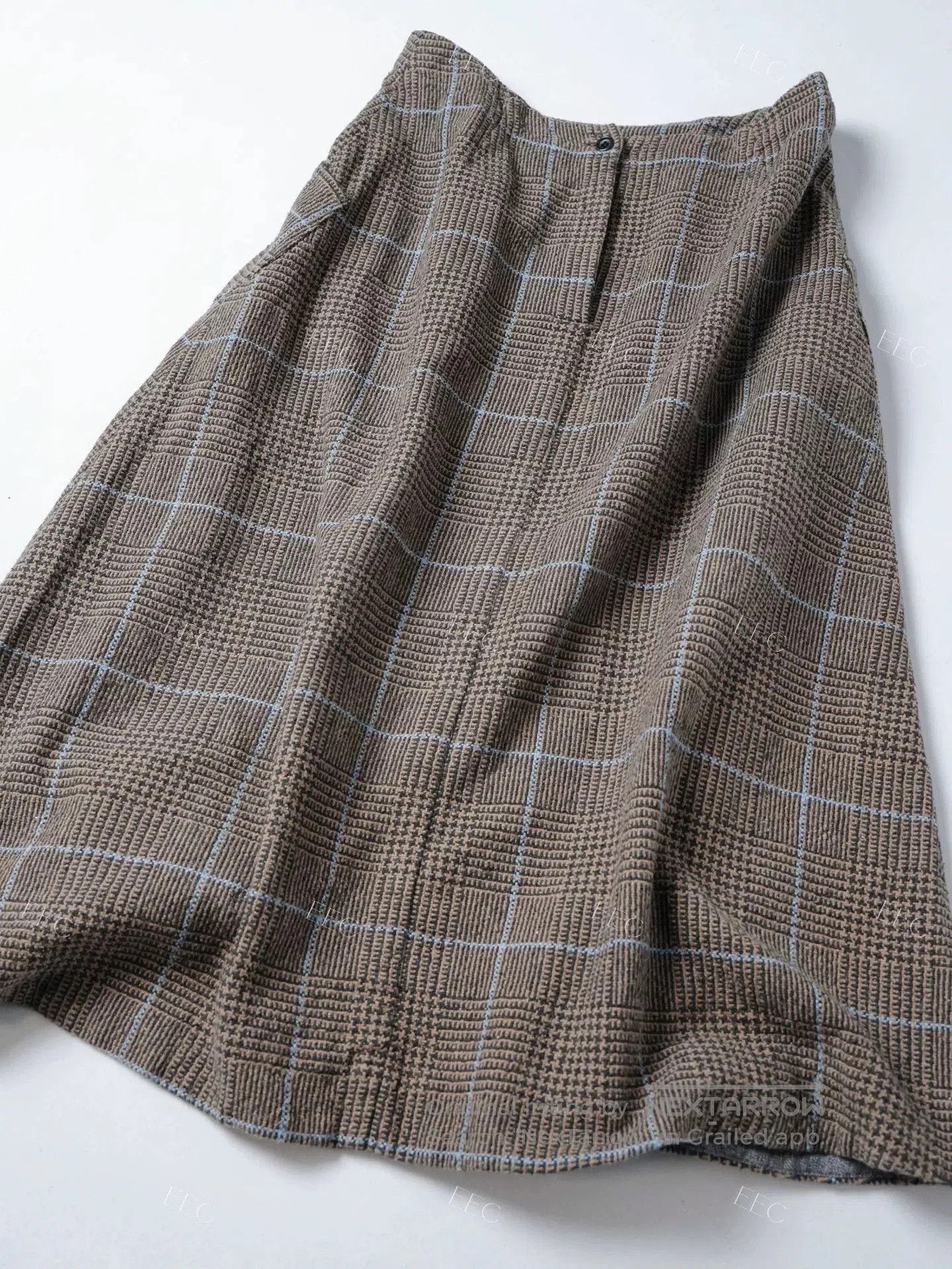 45rpm Brown Checkered Umbrella Skirt. Size 26" / US 2 / IT 38 - 2 Thumbnail