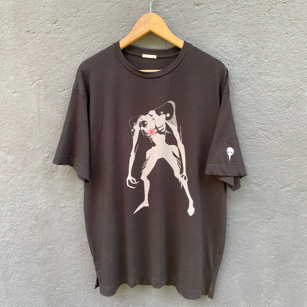 image of Faded Evangelion Neon Genesis X Gu Anima Tee in Black, Men's (Size Large)
