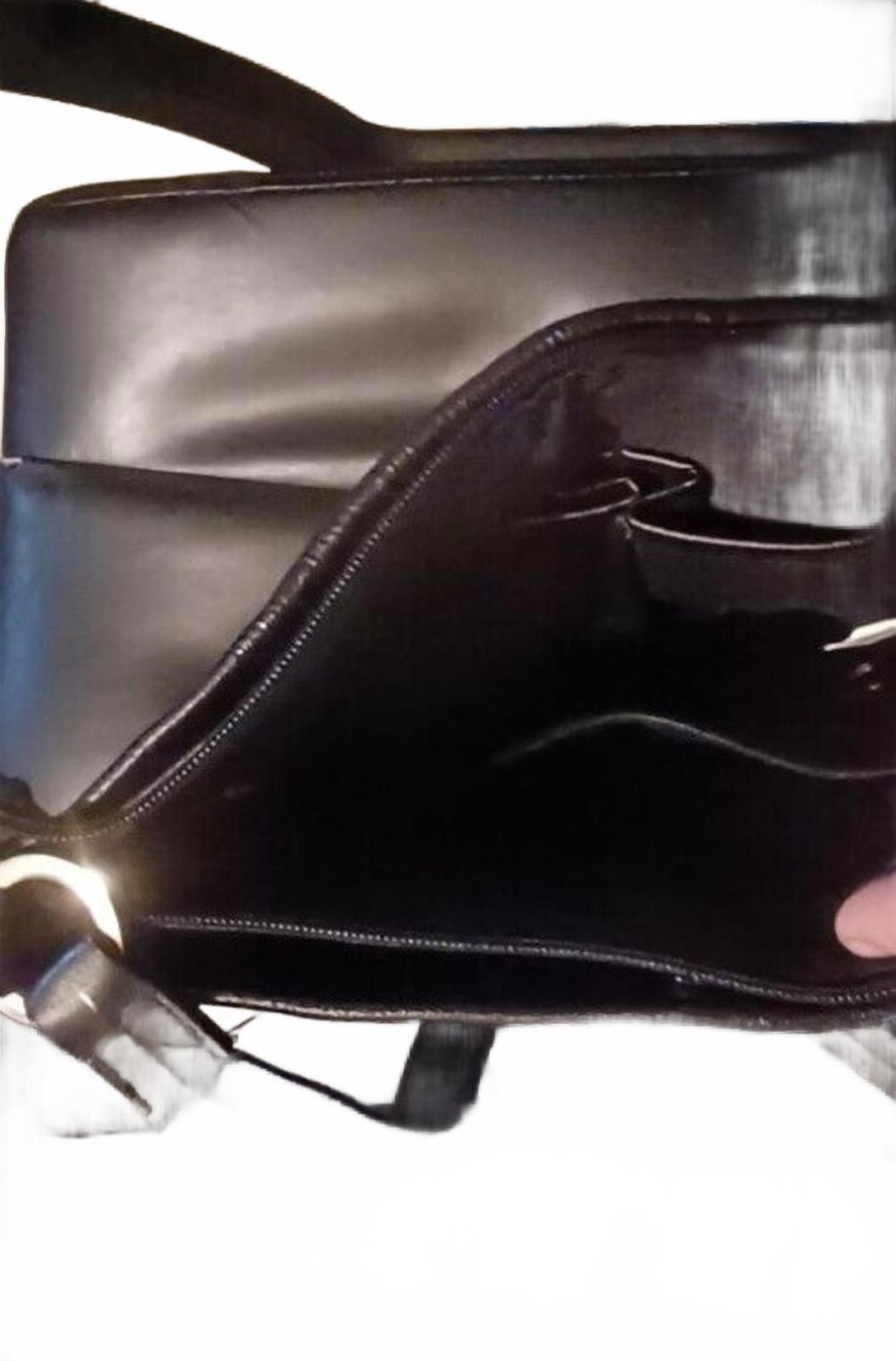 The Unbranded Brand Unbranded Genuine Leather Black Shoulder Bag Adj. Strap Size ONE SIZE - 4 Thumbnail