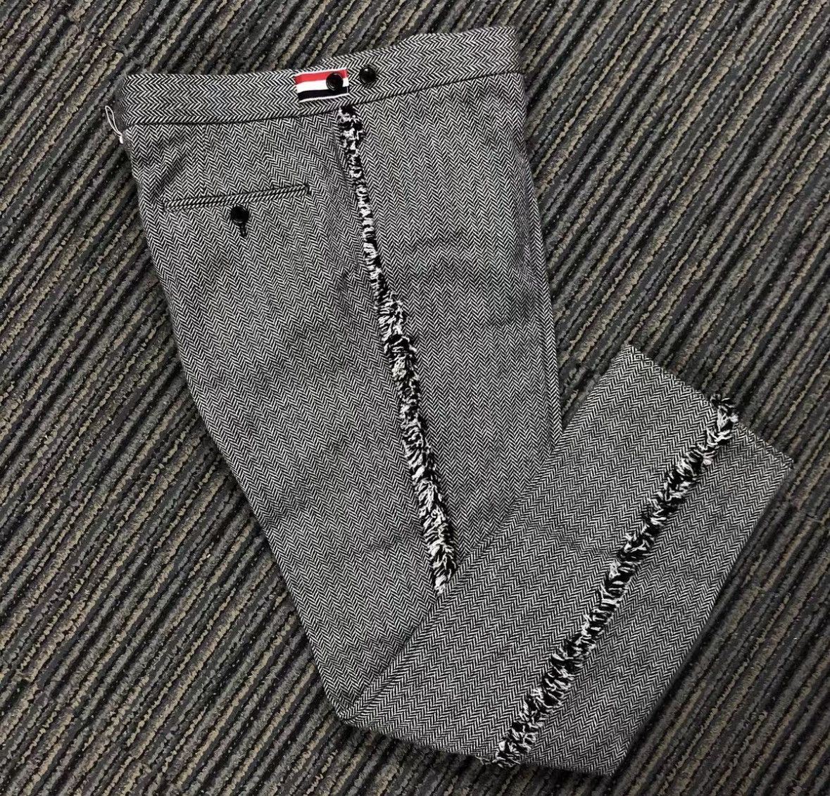Thom Browne Thom Browne Size 2Wool-edged suit trousers, suit trouser Size US 30 / EU 46 - 1 Thumbnail