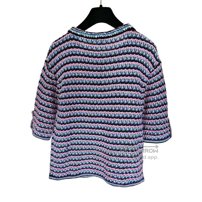 Chanel Chanel Spring Autumn Color Block Short Sleeve Top . Size M / US 6-8 / IT 42-44 - 2 Thumbnail