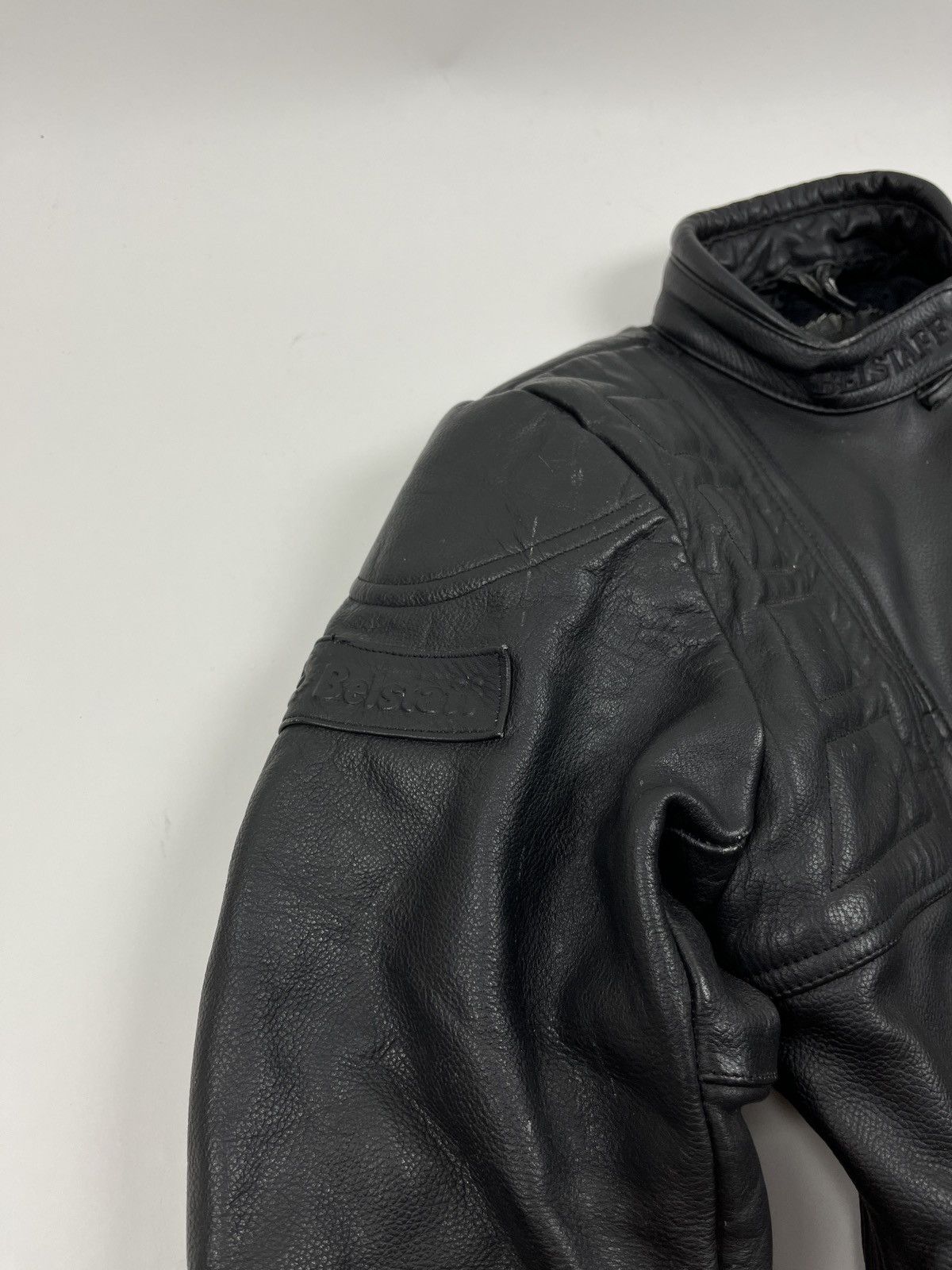 Belstaff × Vintage Rare🔥Vintage 90s Belstaff Leather Biker/Racing Jacket Size US S / EU 44-46 / 1 - 3 Thumbnail