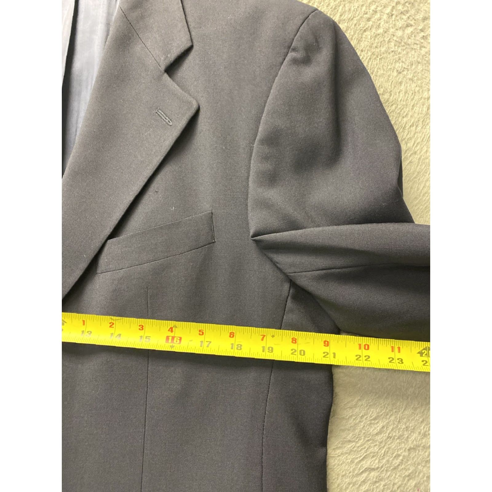 Chaps Chaps Ralph Lauren Blazer Mens 42 Navy Blue Wool Gold Button Jacket Size 42R - 4 Thumbnail