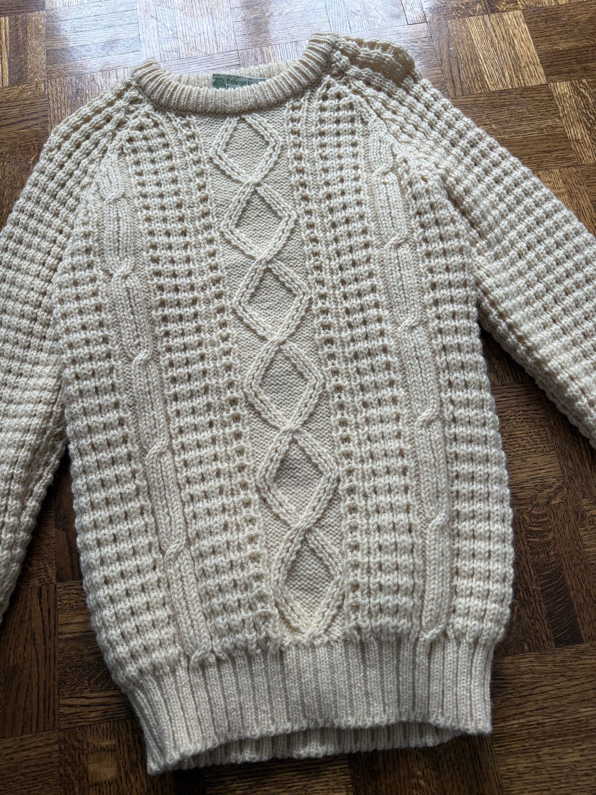 Vintage Vintage Donegal Woollen Products Cable Knit Sweater Size US L / EU 52-54 / 3 - 4 Thumbnail
