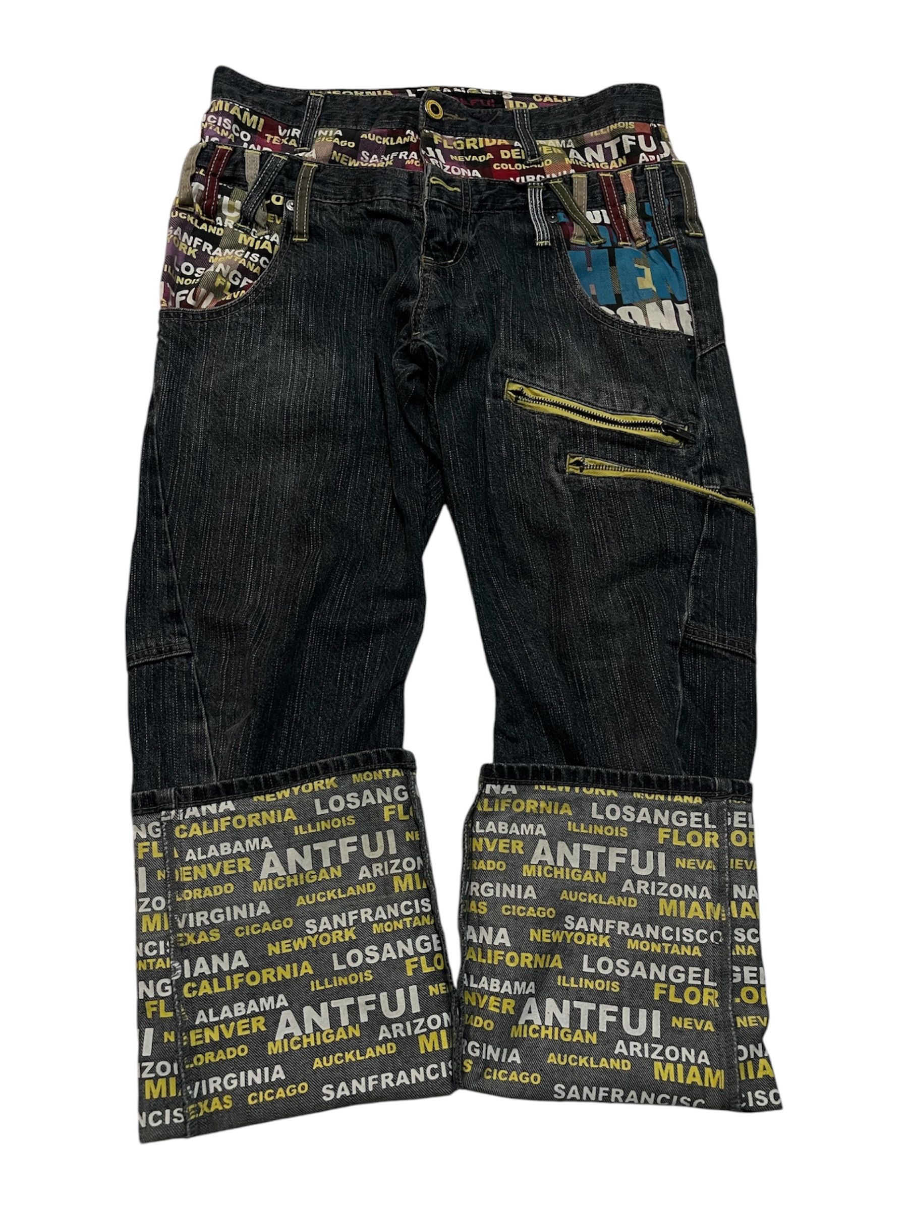 Hysteric Glamour × If Six Was Nine × Japanese Brand Anfui Japanese Brand Double Waist Roll Up Denim Jeans Size US 30 / EU 46 - 1 Thumbnail