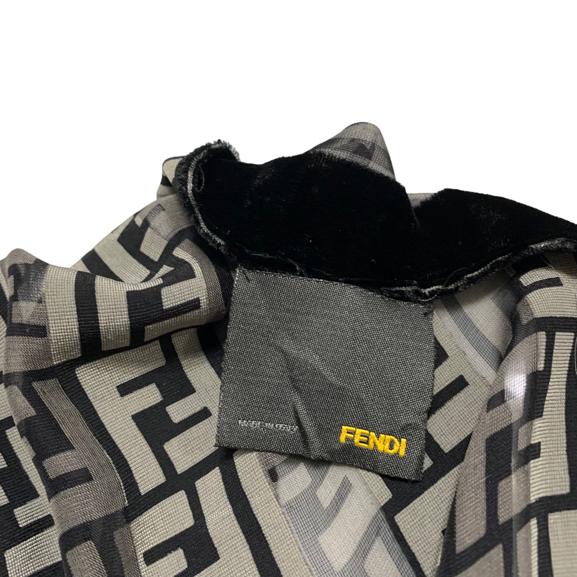 Fendi Fendi Zucca Monogram Silk Scarf Size ONE SIZE - 4 Thumbnail