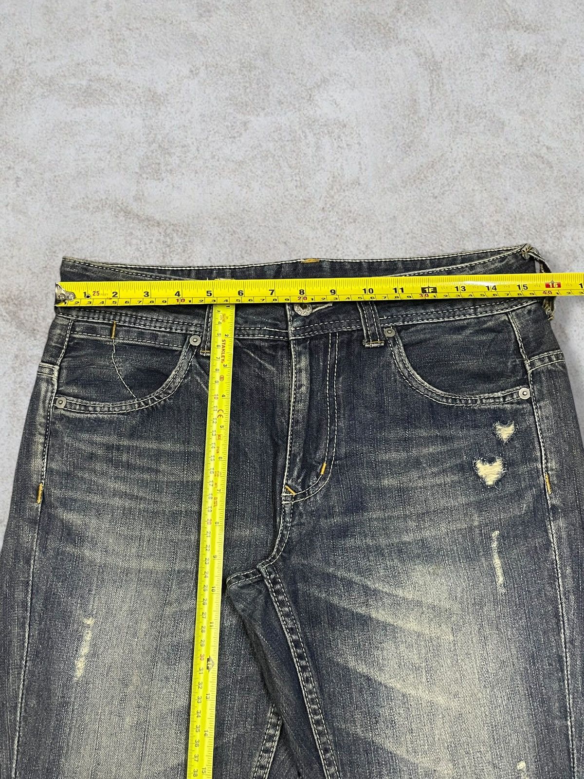 Kapital Japanese Y2K Heart Market Buckle Back Love Embroidery Jeans Size 30" / US 8 / IT 44 - 13 Thumbnail