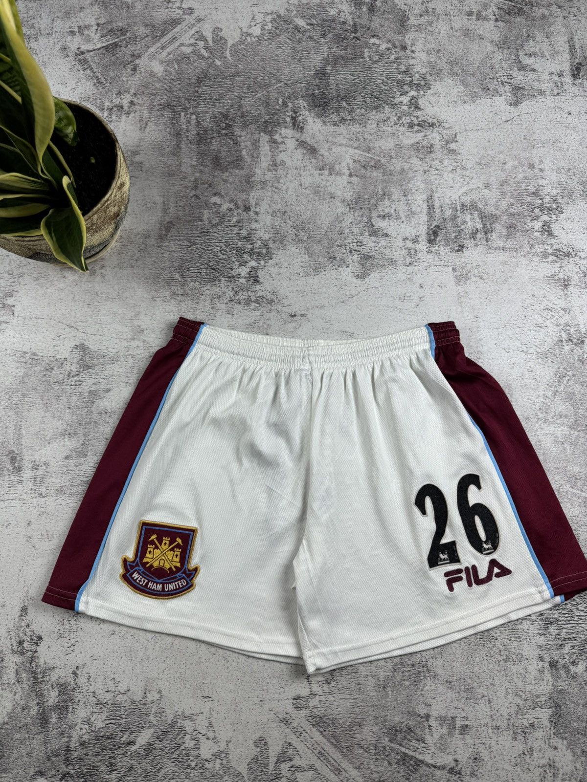 Fila Fila West Ham Match Worn Player Issued 1999/2001 #26 Football Soccer Shorts Size US 30 / EU 46 - 4 Thumbnail