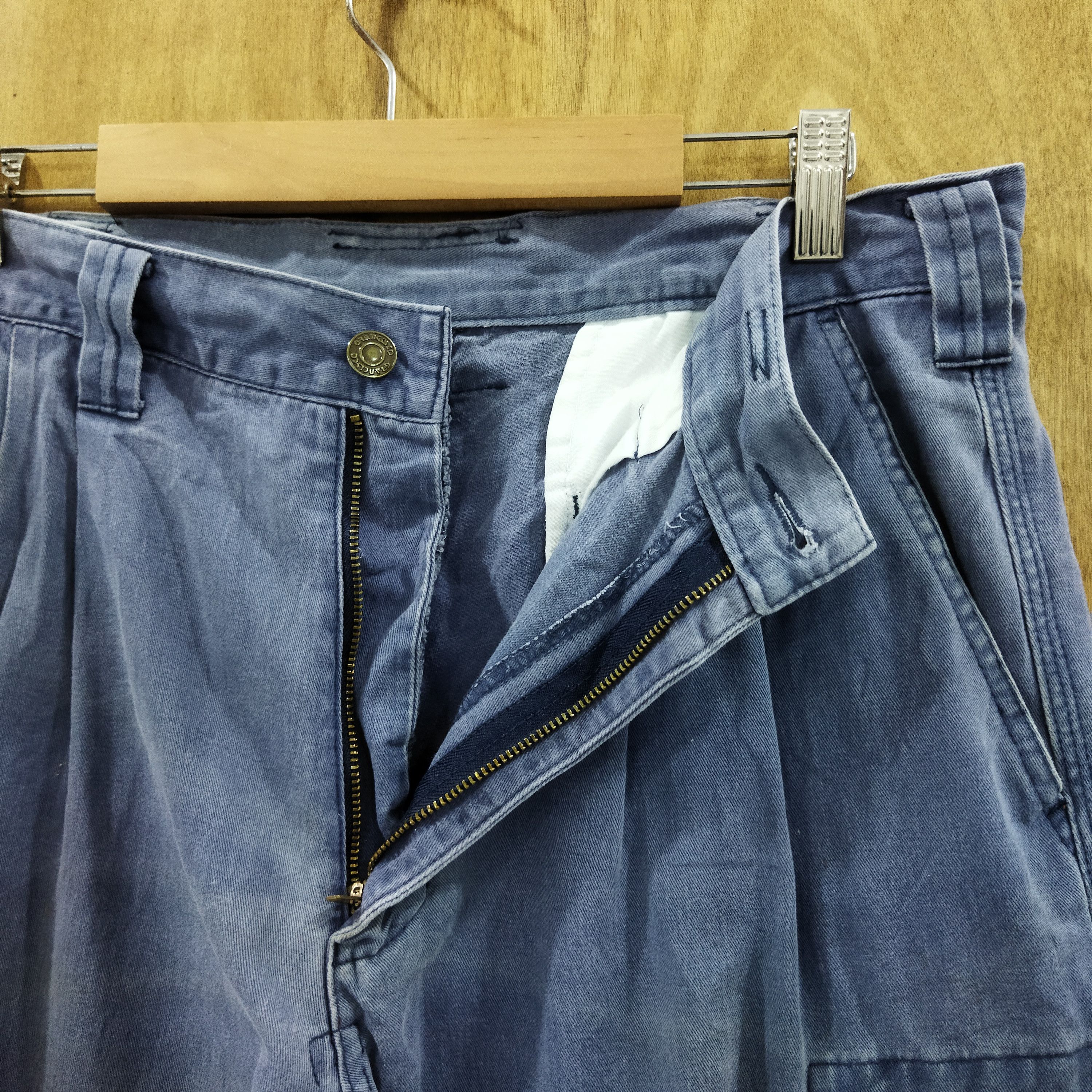 Japanese Brand GRAN SISCO FADED BLUE WORK WARE CARGO PANTS Size US 32 / EU 48 - 6 Thumbnail