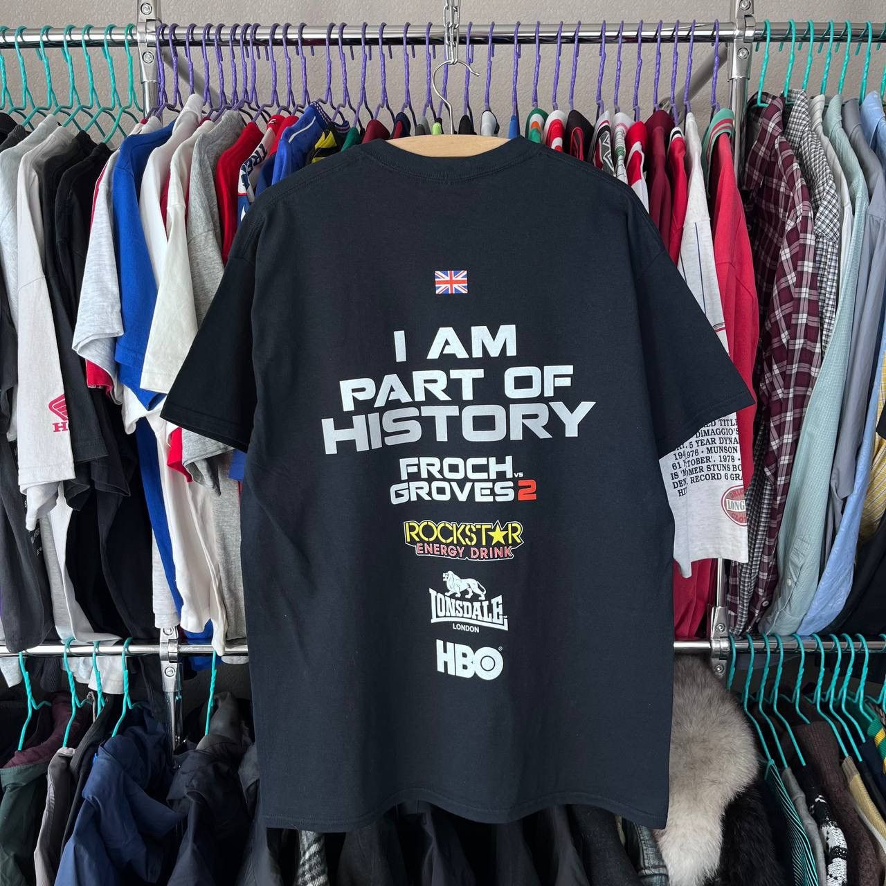 Vintage T Shirt Matchroom Boxing HBO Froch x Groves2 2014 Londsdale Size US L / EU 52-54 / 3 - 6 Thumbnail