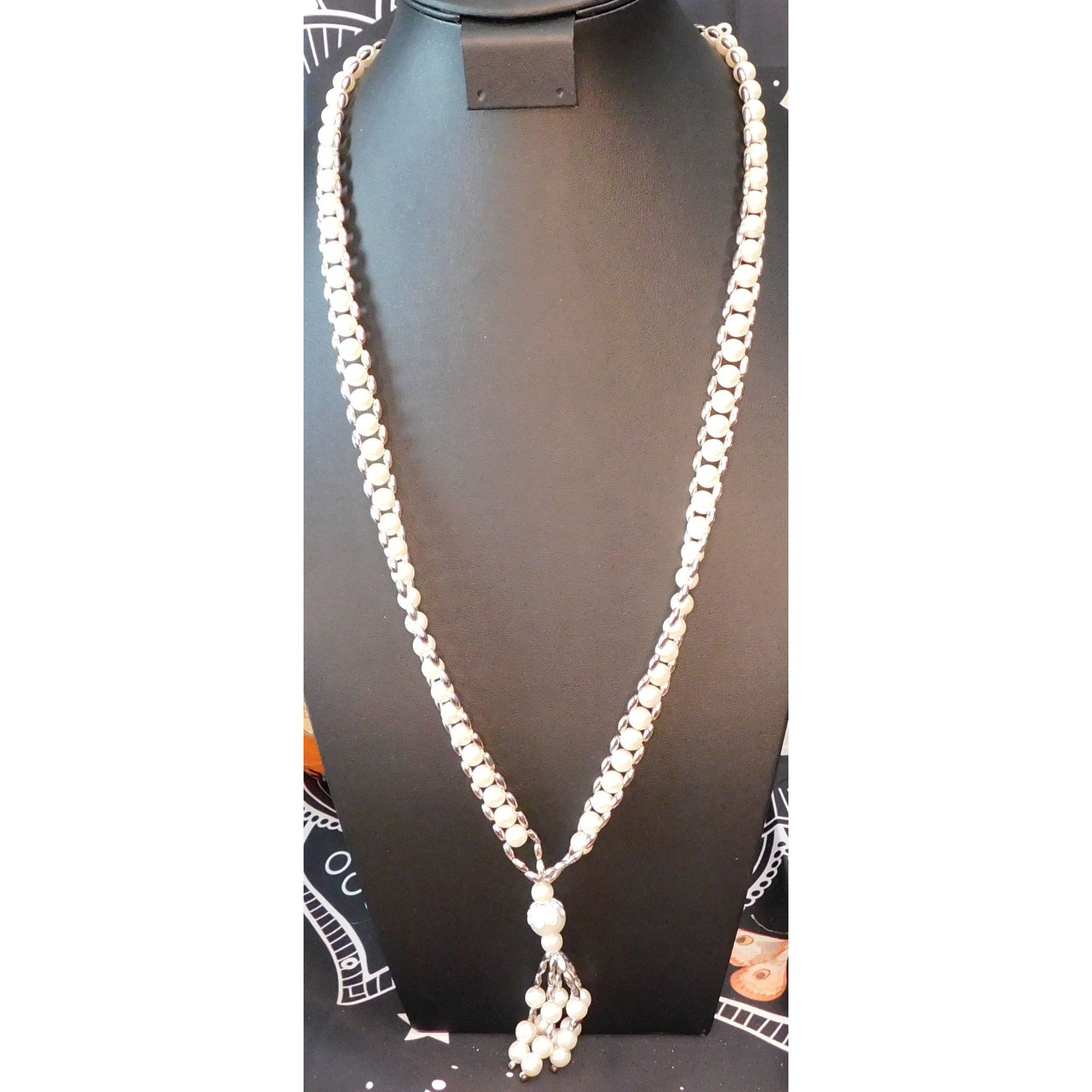 Other Beaded Faux Pearl Rope And Tassel Necklace Size ONE SIZE - 3 Thumbnail