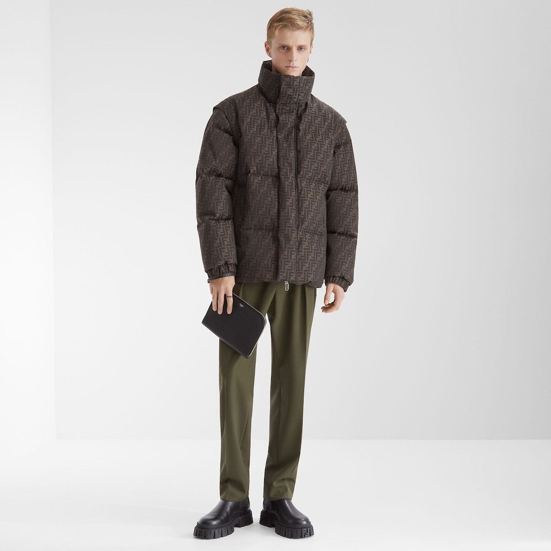 Fendi o1s1wg111225 FAA946 Down Jacket in Brown/Black Size US L / EU 52-54 / 3 - 4 Thumbnail