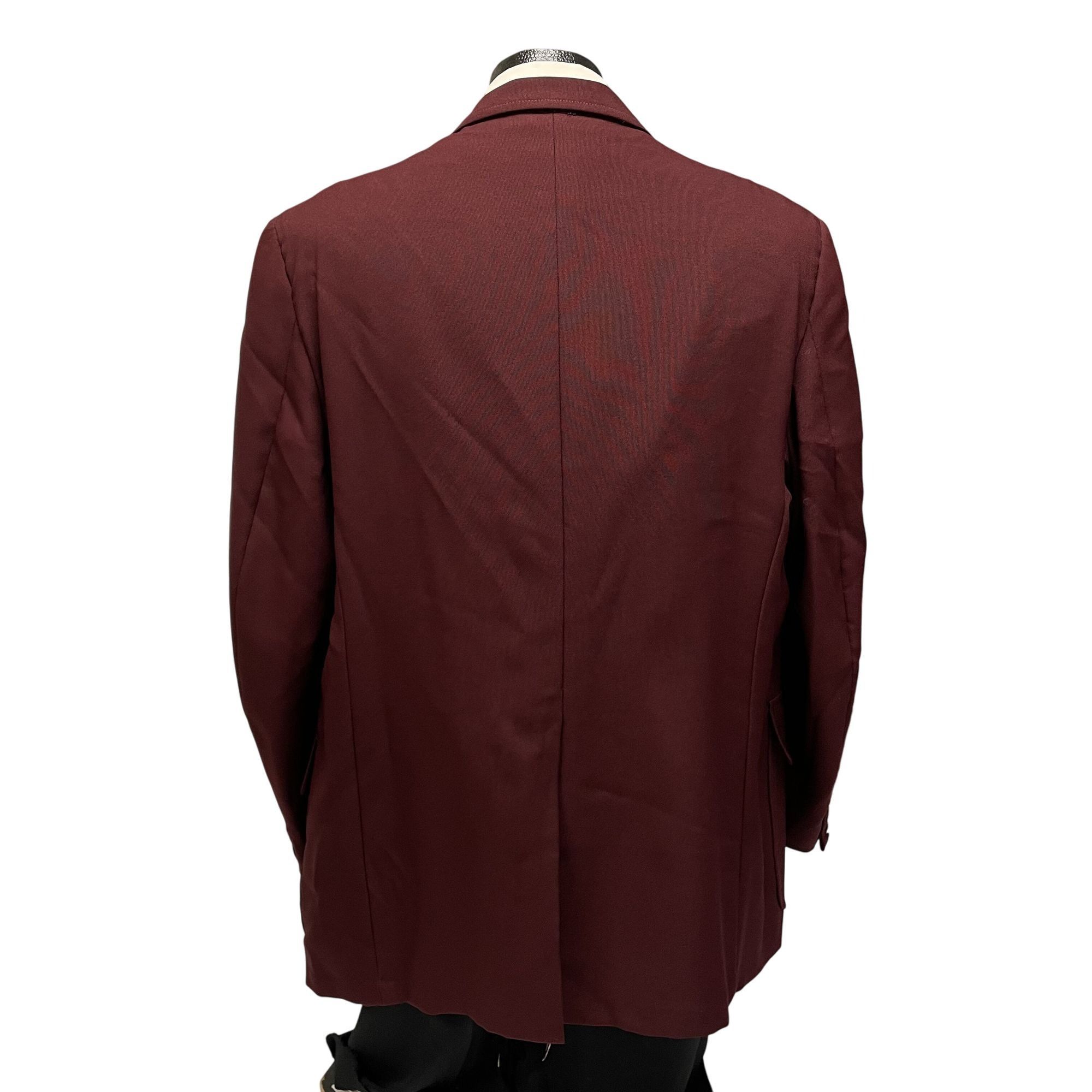 Other Vtg Maroon Gold Btn Sport Coat Double Breasted Wool Jacket Size 46R - 3 Thumbnail