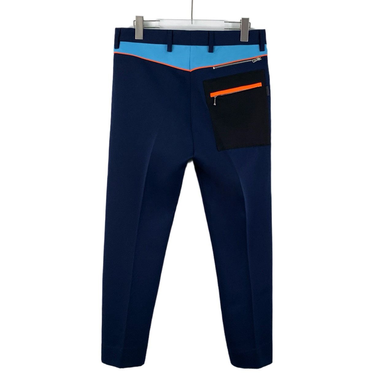 Prada Prada Dark Blue Spliced Casual Suit Pants K26WX Size 26" / US 2 / IT 38 - 2 Thumbnail
