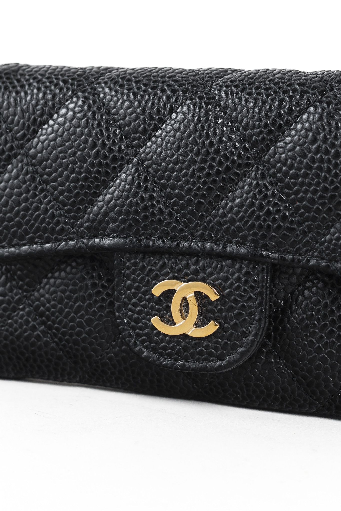 Chanel Chanel Black Caviar Leather Flap Card Holder Wallet Size ONE SIZE - 6 Thumbnail
