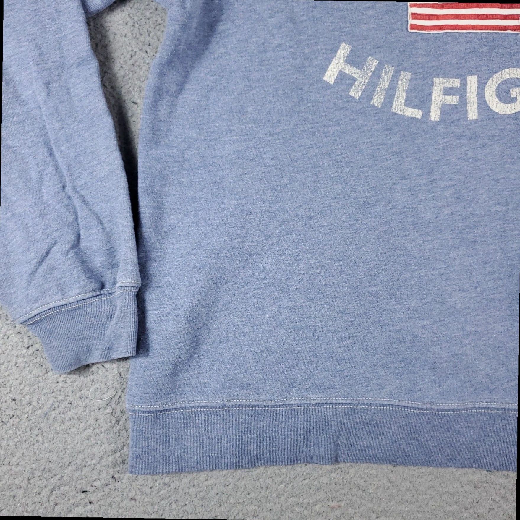 Tommy Hilfiger Tommy Hilfiger Pullover Sweater Womens Medium Blue Mock Neck Long Sleeve Casual Cotton Blend Size M / US 6-8 / IT 42-44 - 4 Thumbnail