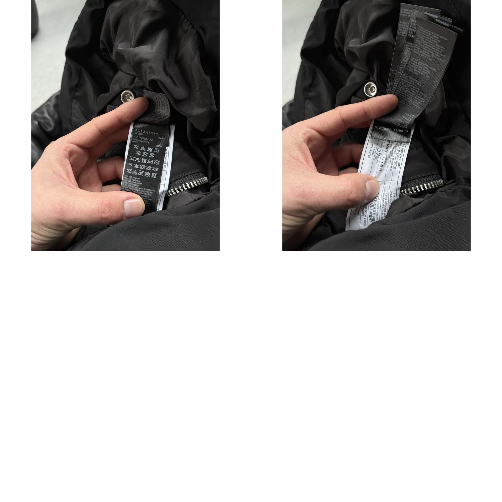 Allsaints AllSaints Leather Puffer Jacket Men’s Small Black Quilted Winter Coat Size US S / EU 44-46 / 1 - 8 Thumbnail