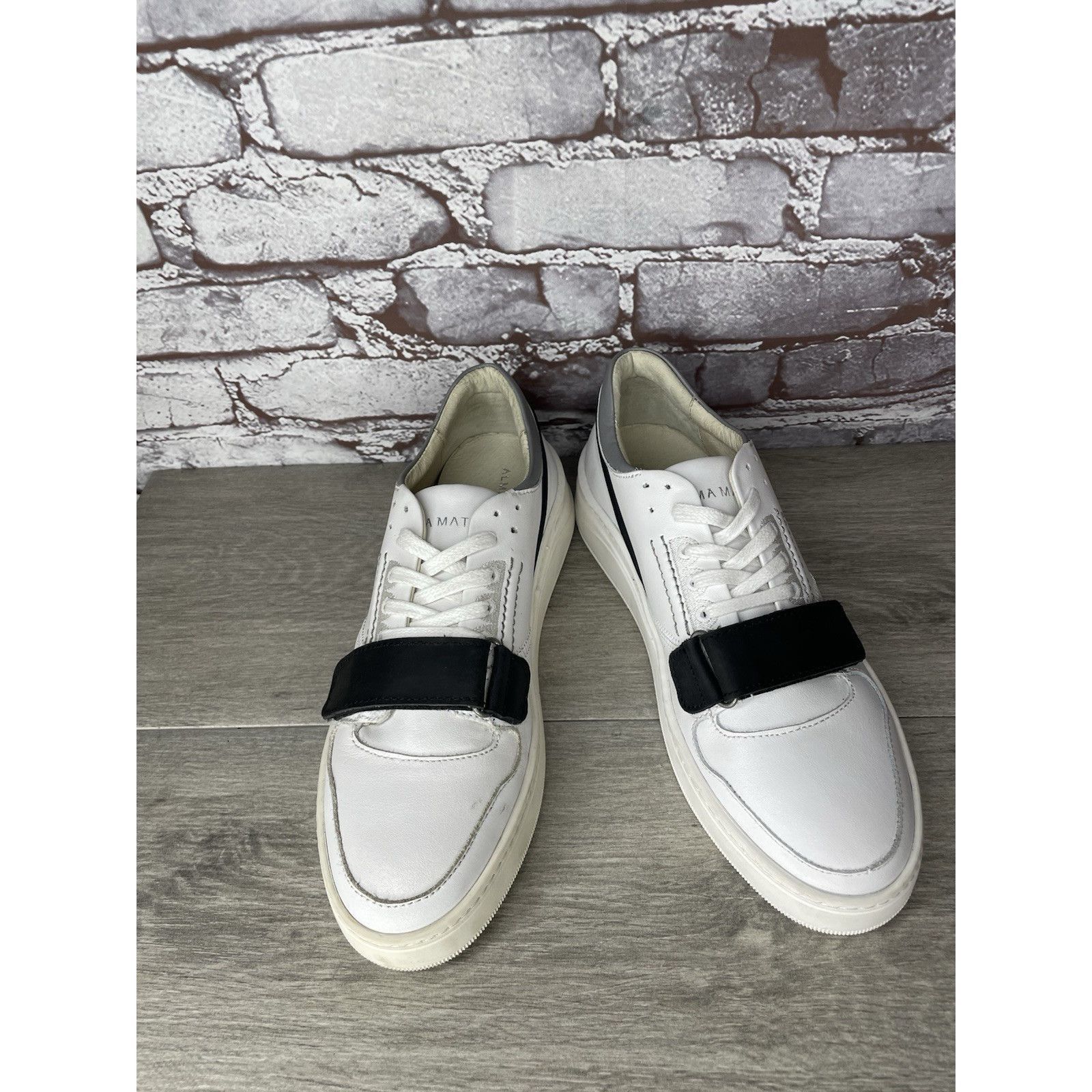 Other Gamma 4 True Alma Mater White Leather Strap Lace Up Shoes Me Size US 7 / EU 40 - 15 Thumbnail