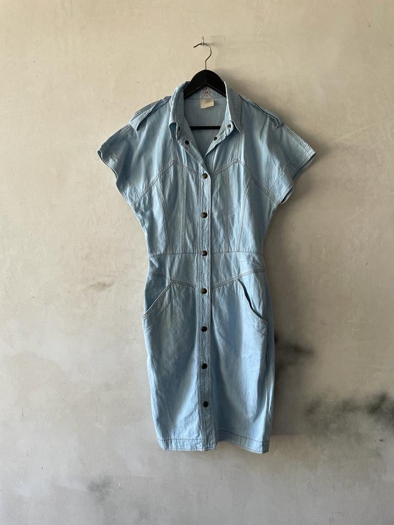 image of Fendi 70’S Denim Dress in Blue, Women's (Size Large)