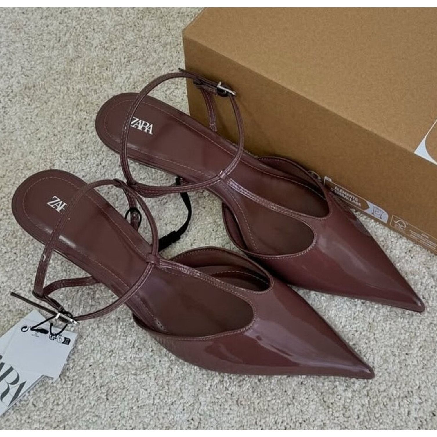 Zara ZARA Faux Patent Leather Heels Size US 10 / IT 40 - 4 Thumbnail